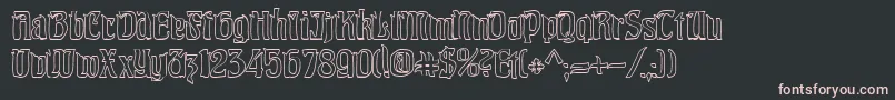 PittoreskHollow Font – Pink Fonts on Black Background