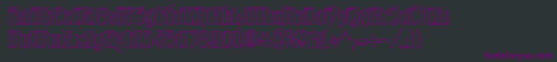 Шрифт PittoreskHollow – фиолетовые шрифты на чёрном фоне
