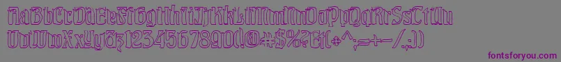 PittoreskHollow Font – Purple Fonts on Gray Background