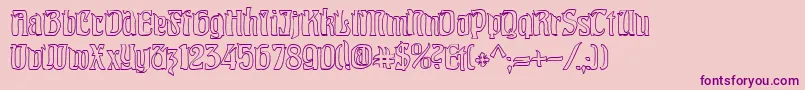 Шрифт PittoreskHollow – фиолетовые шрифты на розовом фоне