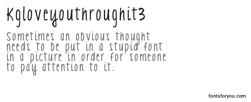Kgloveyouthroughit3 Font