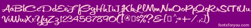 Vnthfap3 Font – Pink Fonts on Purple Background