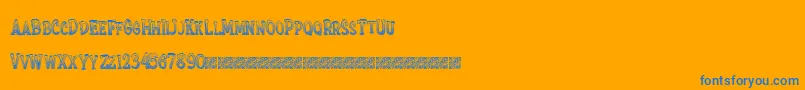 Extrasprinkles Font – Blue Fonts on Orange Background