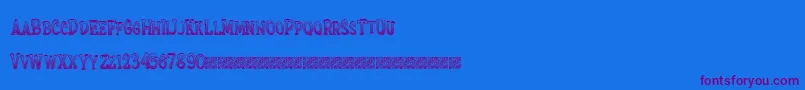 Fonte Extrasprinkles – fontes roxas em um fundo azul