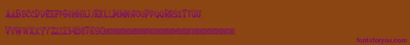 Extrasprinkles Font – Purple Fonts on Brown Background