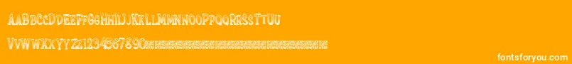 Extrasprinkles Font – White Fonts on Orange Background