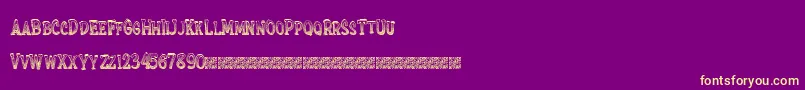 フォントExtrasprinkles – 紫の背景に黄色のフォント