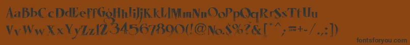 Police LhfMisterSpookyReg – polices noires sur fond brun