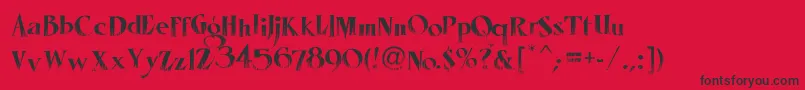 LhfMisterSpookyReg Font – Black Fonts on Red Background