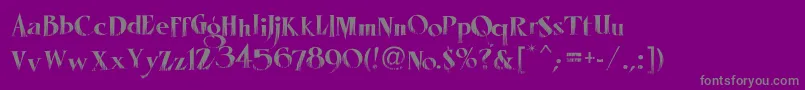 fuente LhfMisterSpookyReg – Fuentes Grises Sobre Fondo Morado