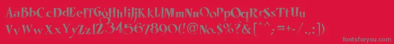 LhfMisterSpookyReg Font – Gray Fonts on Red Background