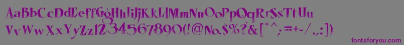 LhfMisterSpookyReg Font – Purple Fonts on Gray Background