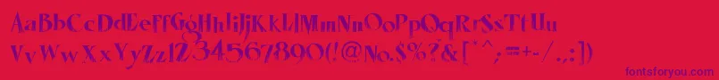 LhfMisterSpookyReg Font – Purple Fonts on Red Background