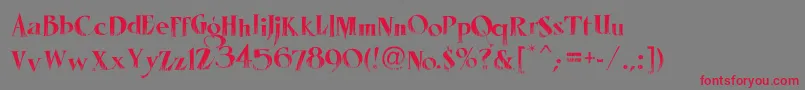 LhfMisterSpookyReg Font – Red Fonts on Gray Background