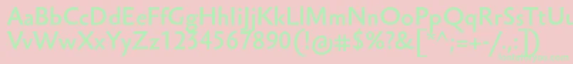 Sebastianmediumucf Font – Green Fonts on Pink Background