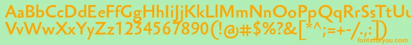 Sebastianmediumucf Font – Orange Fonts on Green Background