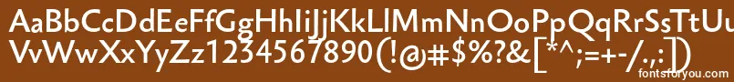 Sebastianmediumucf Font – White Fonts on Brown Background