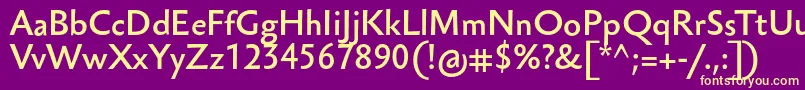 Sebastianmediumucf Font – Yellow Fonts on Purple Background
