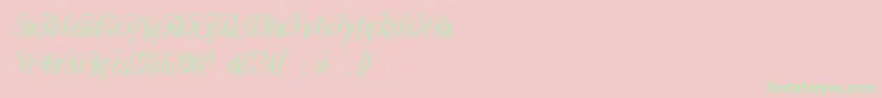 BordeauxScriptLetPlain-Schriftart – Grüne Schriften auf rosa Hintergrund