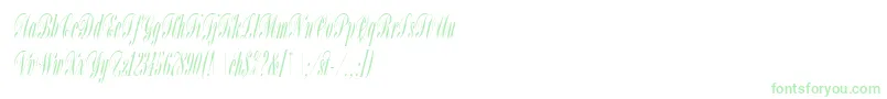 BordeauxScriptLetPlain-Schriftart – Grüne Schriften auf weißem Hintergrund