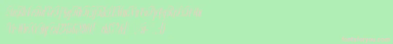 BordeauxScriptLetPlain Font – Pink Fonts on Green Background