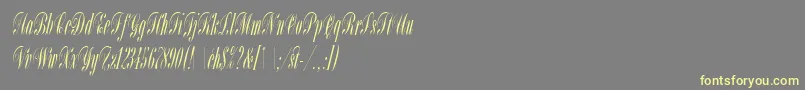 BordeauxScriptLetPlain Font – Yellow Fonts on Gray Background