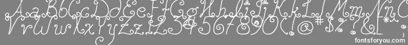 DjbSquirlyQ Font – White Fonts on Gray Background