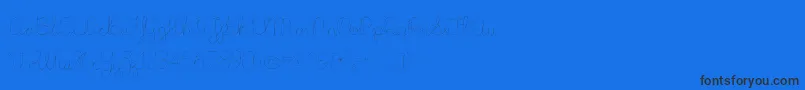 Czcionka MikelisLight – czarne czcionki na niebieskim tle