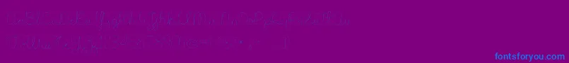 MikelisLight-Schriftart – Blaue Schriften auf violettem Hintergrund