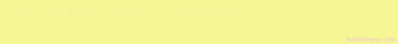 MikelisLight-fontti – vaaleanpunaiset fontit keltaisella taustalla