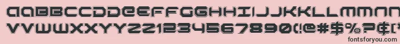Robotaura Font – Black Fonts on Pink Background