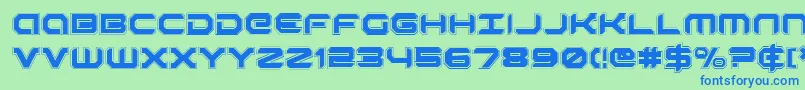 Robotaura Font – Blue Fonts on Green Background