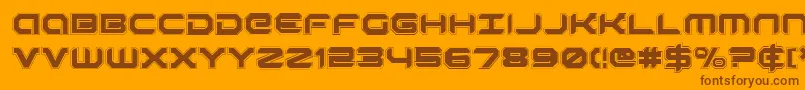 Robotaura Font – Brown Fonts on Orange Background