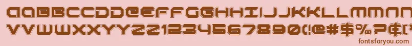 Robotaura Font – Brown Fonts on Pink Background