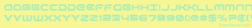 Robotaura Font – Green Fonts on Yellow Background