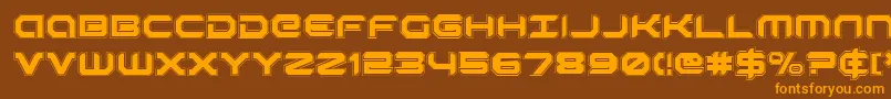 Robotaura Font – Orange Fonts on Brown Background