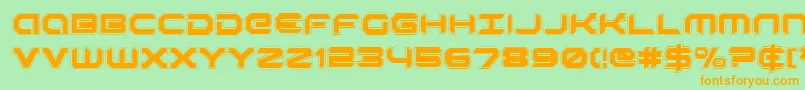 Robotaura Font – Orange Fonts on Green Background