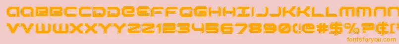 Robotaura Font – Orange Fonts on Pink Background