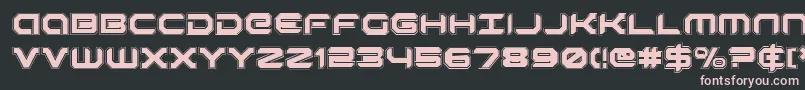 Robotaura Font – Pink Fonts on Black Background