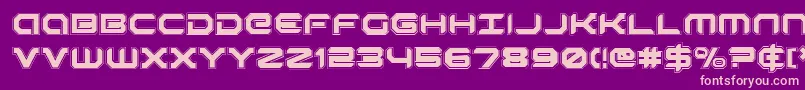 Robotaura Font – Pink Fonts on Purple Background