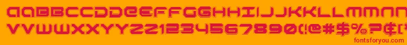 Robotaura Font – Red Fonts on Orange Background