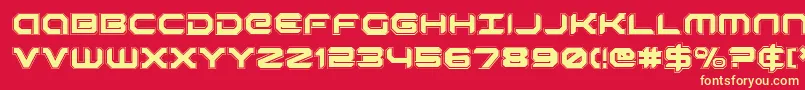 Robotaura Font – Yellow Fonts on Red Background