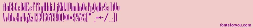 UtusiStarNormal-Schriftart – Violette Schriften auf rosa Hintergrund