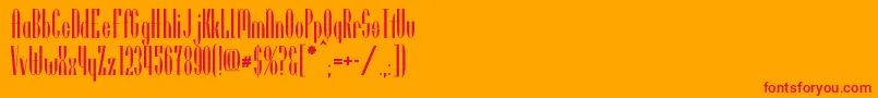 UtusiStarNormal Font – Red Fonts on Orange Background