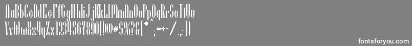 フォントUtusiStarNormal – 灰色の背景に白い文字