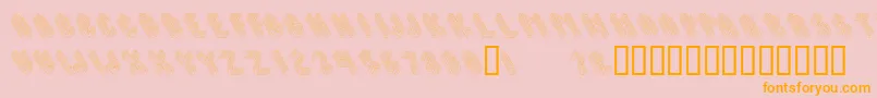 Topple1 Font – Orange Fonts on Pink Background