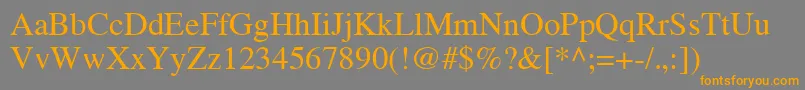 TimesCeRegular Font – Orange Fonts on Gray Background