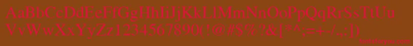 TimesCeRegular Font – Red Fonts on Brown Background