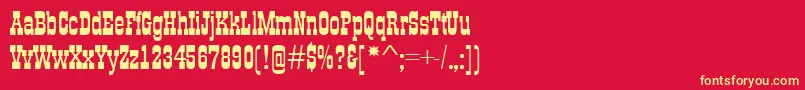 AGildia Font – Yellow Fonts on Red Background