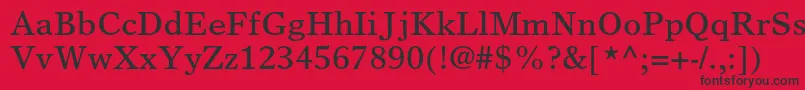 TimeseuropaltstdRoman Font – Black Fonts on Red Background